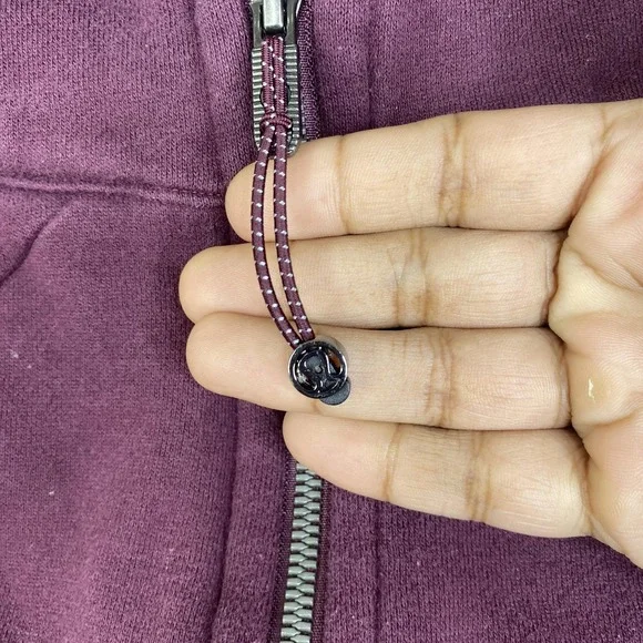 Lululemon Scuba Hoodie Womens 6 Purple Full Zip Sweatshirt Thumbholes Fleece - Picture 5 of 8